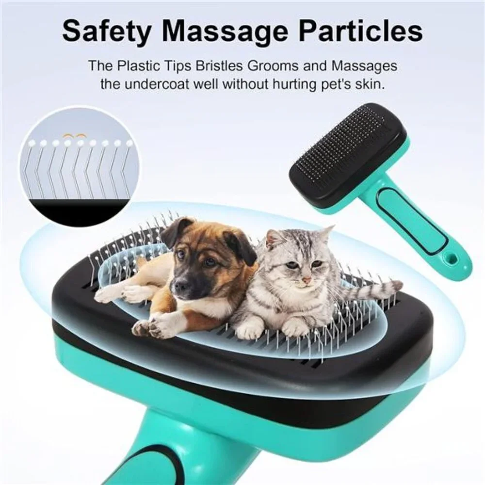 Dogs Self Cleaning Slicker Brush for Shedding & Grooming Short Long Haired Pets